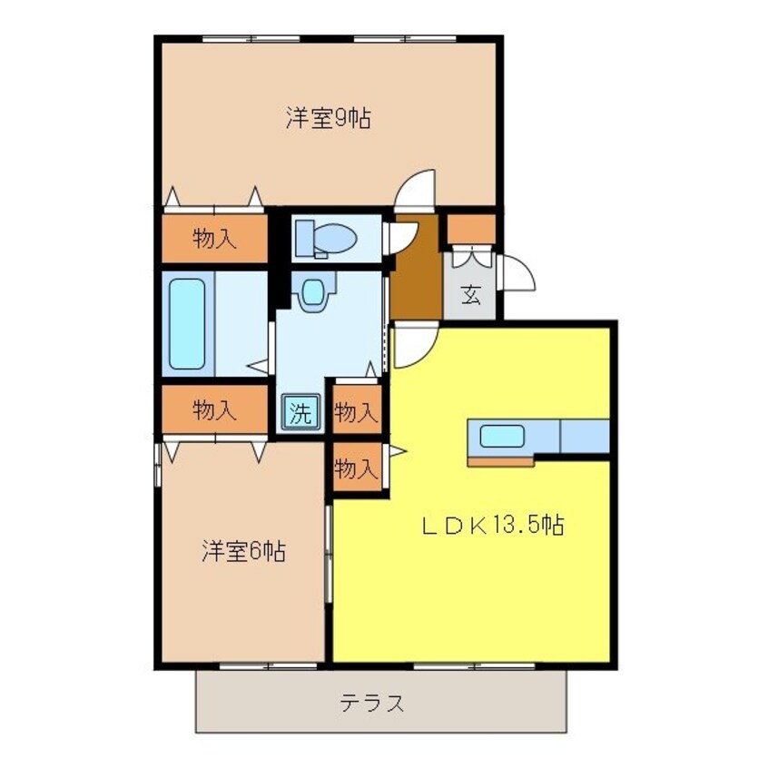 間取図 リビングタウン弥生が丘E棟