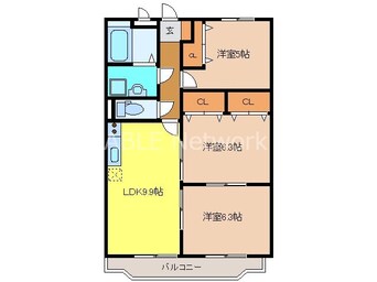 間取図 グラース蔵上参番館