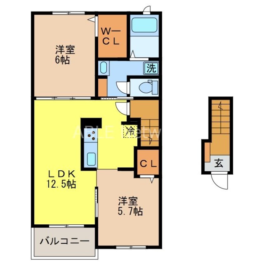 間取図 プリムラ五番館