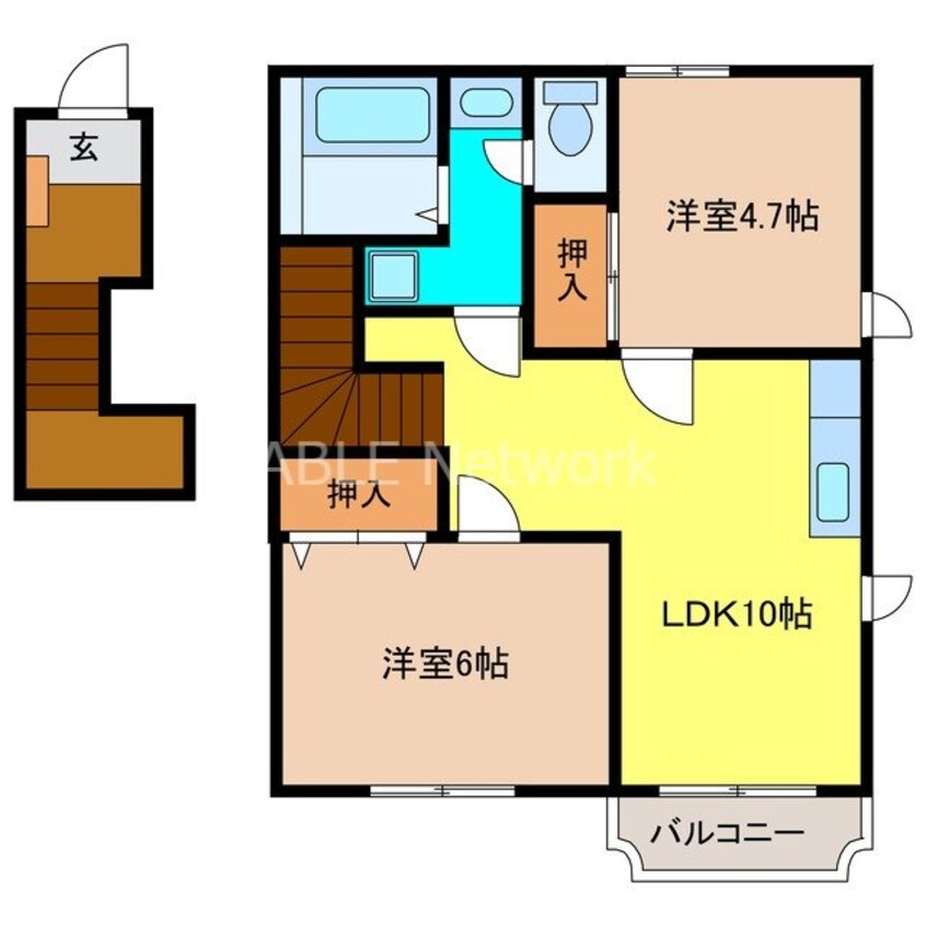 間取図 プリムローズ壱番館