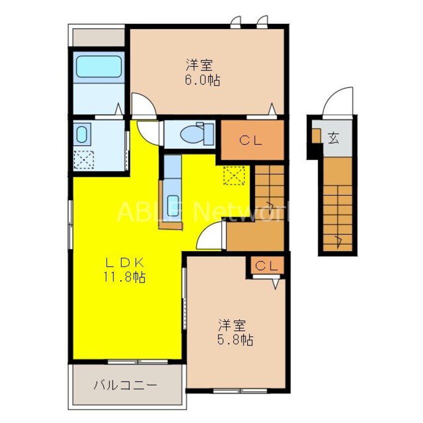 間取図 プリムラ弐番館