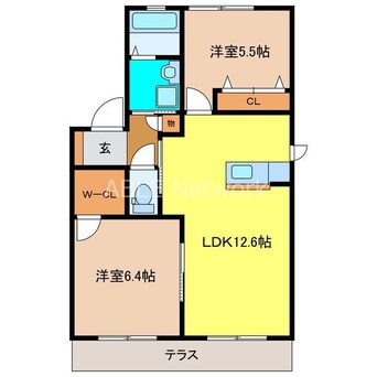 間取図 エバーグリーン桜町Ａ・Ｂ棟