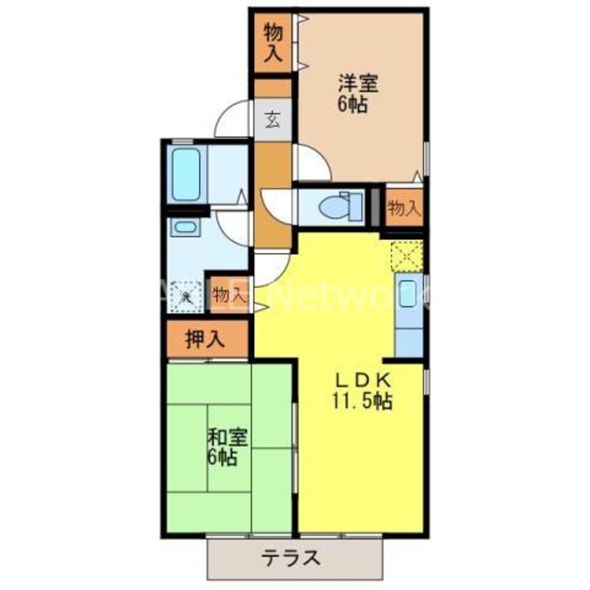 間取図 セジュール若葉Ｂ棟