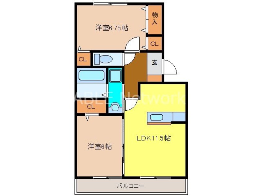 間取図 カーサルーチェ