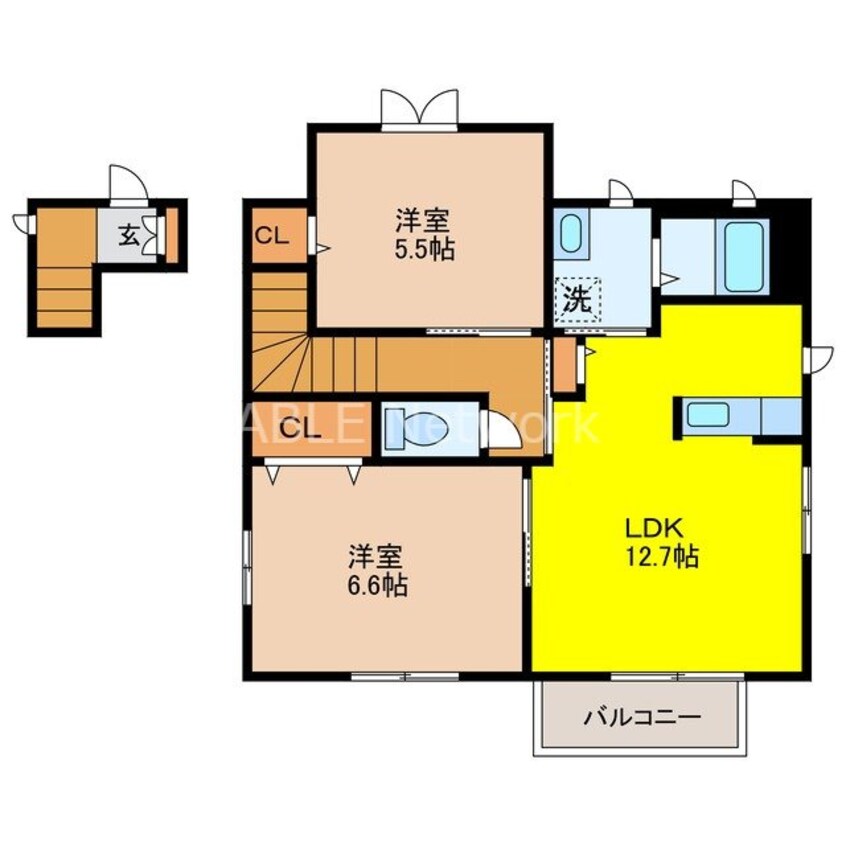 間取図 ブランシェ元町