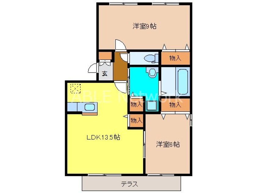 間取図 リビングタウン弥生が丘Ａ棟