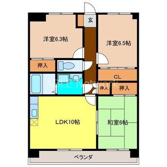 間取図 サンヒルズマンション