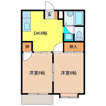 間取図 シティーハイツイノウエA