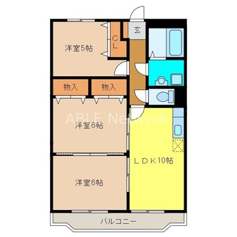 間取図 グラース蔵上弐番館