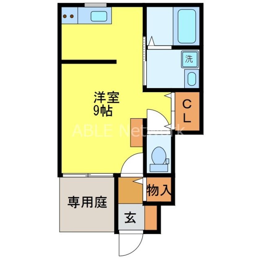 間取図 インターヒルズ鳥栖　B