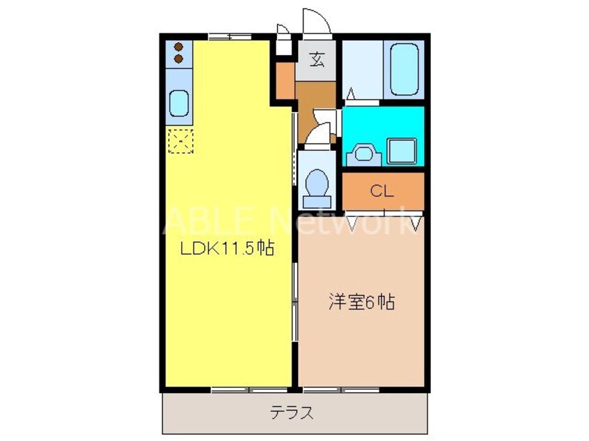 間取図 ヒメコスム　Ｂ棟