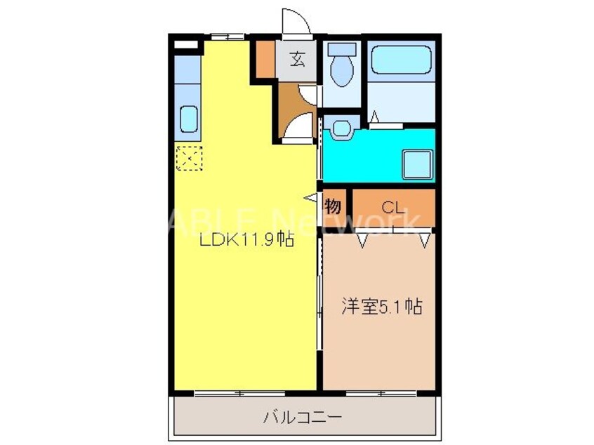 間取図 パークマンション旭駅前Ⅱ