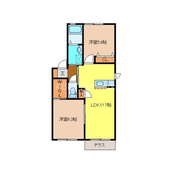 間取図 サンヒルズ田代A棟