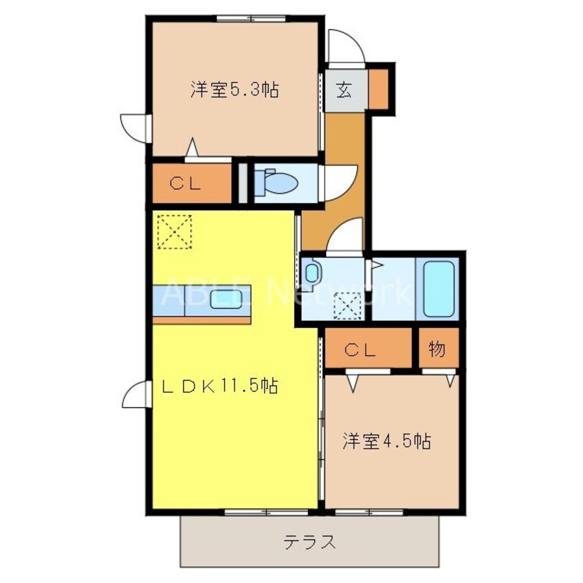 間取図 フルールシャトー上峰