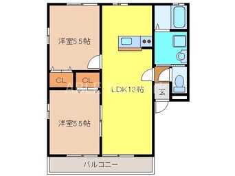 間取図 プラムガーデン壱番館