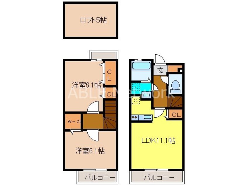 間取図 オーシャンリブレア