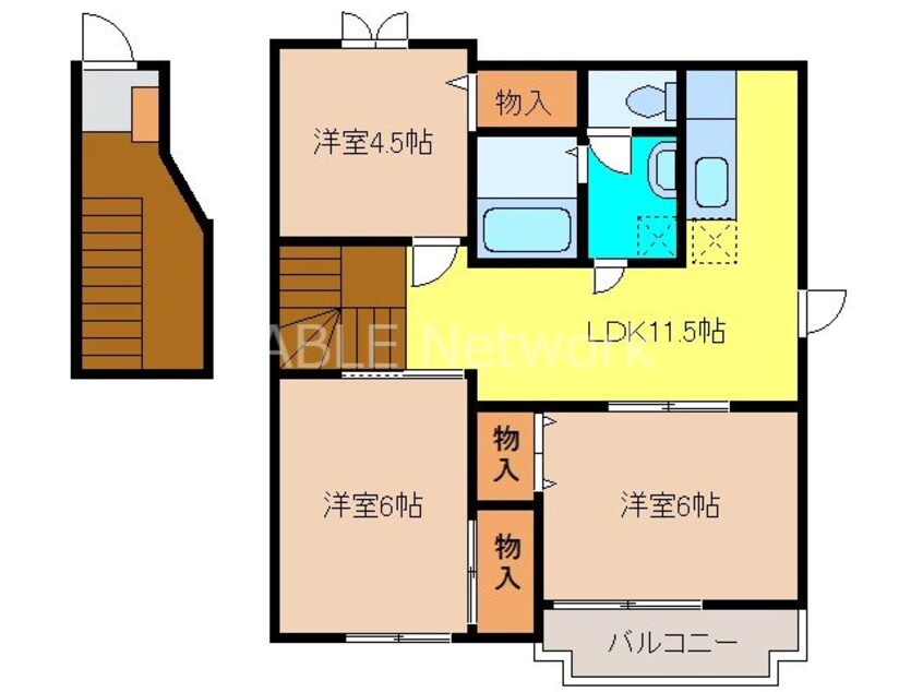 間取図 サンベールコガＡ