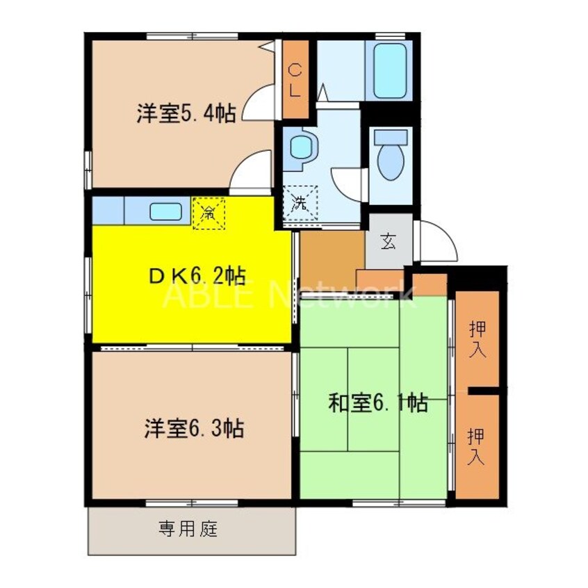 間取図 ハイマート曽根崎Ａ棟