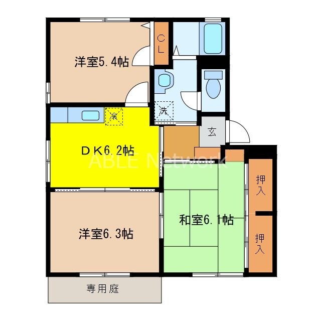 間取り図 ハイマート曽根崎Ａ棟