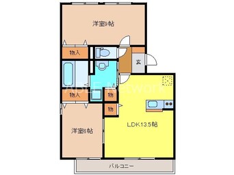 間取図 リビングタウン弥生が丘F棟