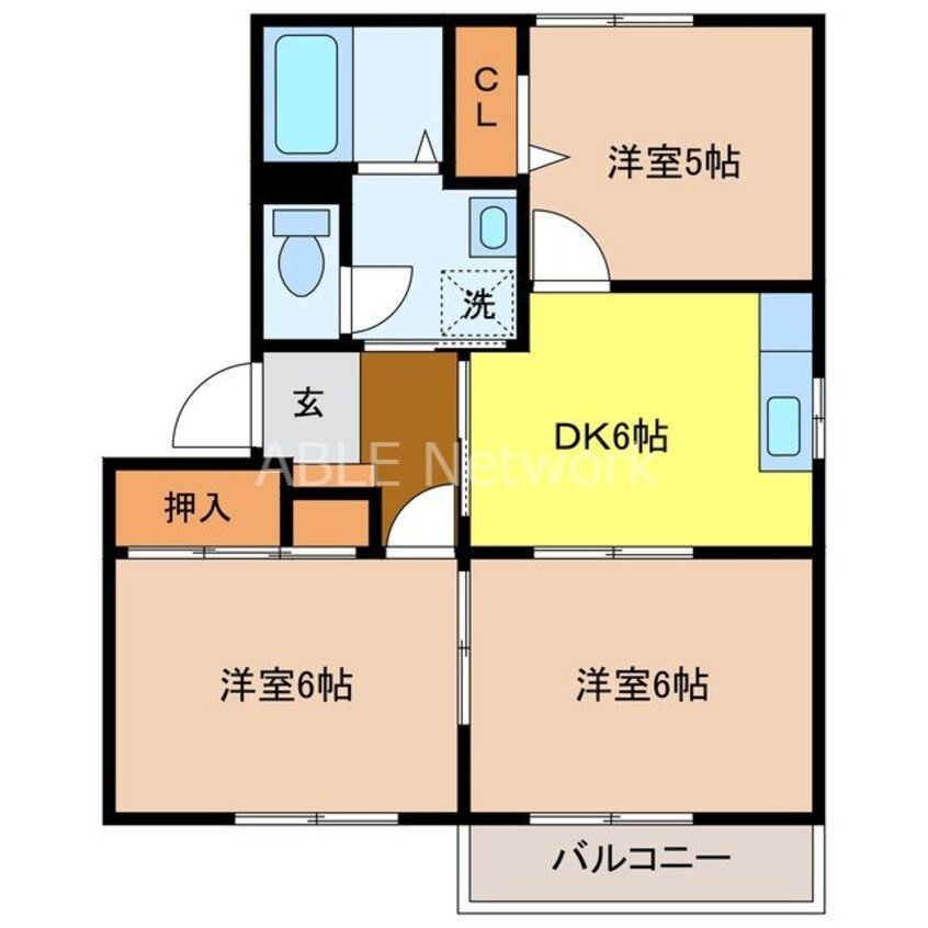 間取図 ラフォーンヴィラC棟