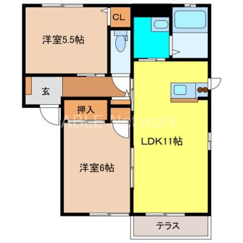 間取図 メゾンドクローバーＡ棟