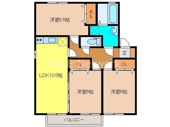 間取図 ドエル古賀Ａ棟