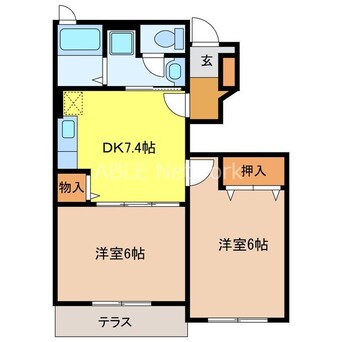 間取図 ラルジュ弐番館