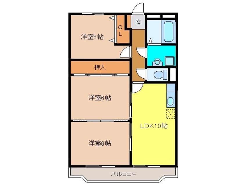 間取図 グラース蔵上弐番館