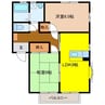 サンフレンズＢ棟 2LDKの間取り