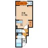 ティフブルーⅡ 1Rの間取り
