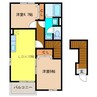 フォレスト金の原Ⅱ 2LDKの間取り