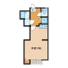 リアンジュB棟 1Rの間取り