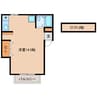 コーポピュア 1Rの間取り