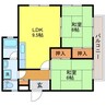 長崎市電１系統<長崎電気軌道>/スタジアムシティサウス駅 徒歩11分 2階 築28年 2LDKの間取り