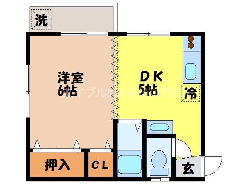 間取図 長崎本線/長崎駅 徒歩19分 1階 築27年