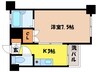 クレインコート東園 1Kの間取り