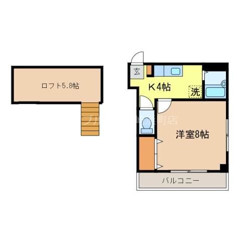 間取り図 井手口第二コーポ