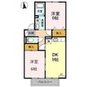 セジュール松永 2DKの間取り