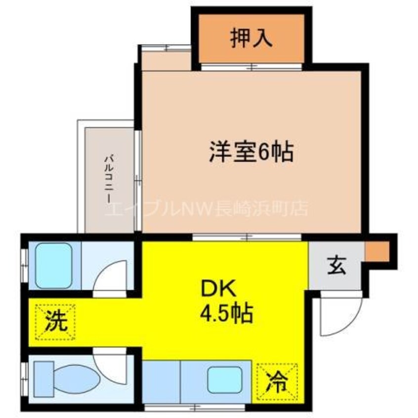 間取図 長崎本線/西浦上駅 徒歩26分 2階 築34年