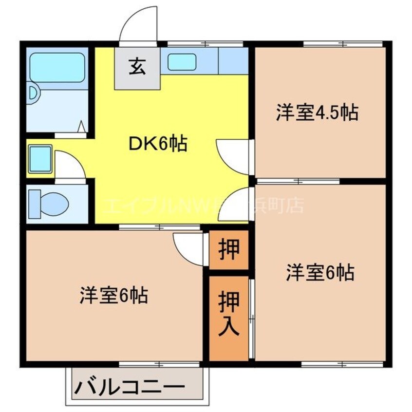 間取図 フラワーハイツ