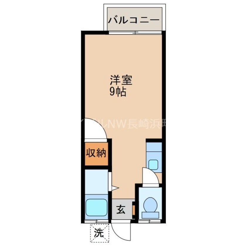 間取図 長崎市電１系統<長崎電気軌道>/住吉駅 徒歩13分 2階 築34年