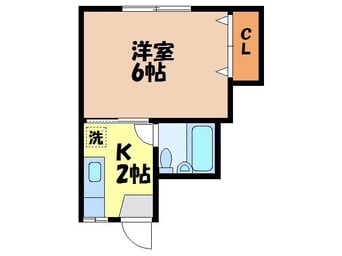 間取図 長崎市電１系統<長崎電気軌道>/若葉町駅 徒歩6分 1階 築41年