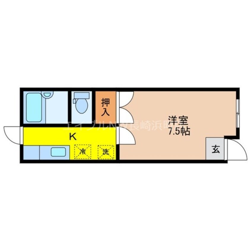 間取図 長崎本線/道ノ尾駅 徒歩13分 1階 築30年