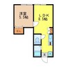 サザン高尾Ⅱ 1LDKの間取り