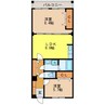 アミティあゆみ野 2DKの間取り