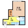 長崎市電１系統<長崎電気軌道>/若葉町駅 徒歩6分 2階 築41年 1Kの間取り