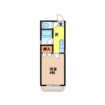 間取図 長崎本線/道ノ尾駅 徒歩11分 2階 築36年