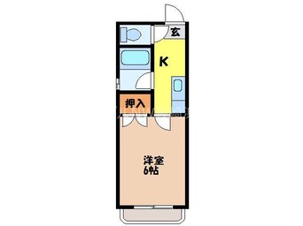 間取図 長崎本線/道ノ尾駅 徒歩11分 1階 築36年