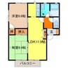 長崎本線/長与駅 徒歩8分 2階 築32年 2LDKの間取り